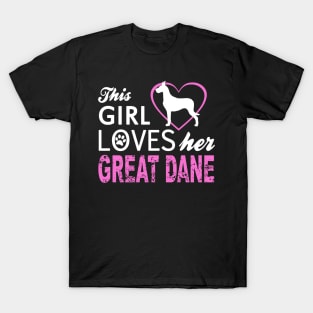 This Girl Loves Her Great Dane Dog Lover T-Shirt